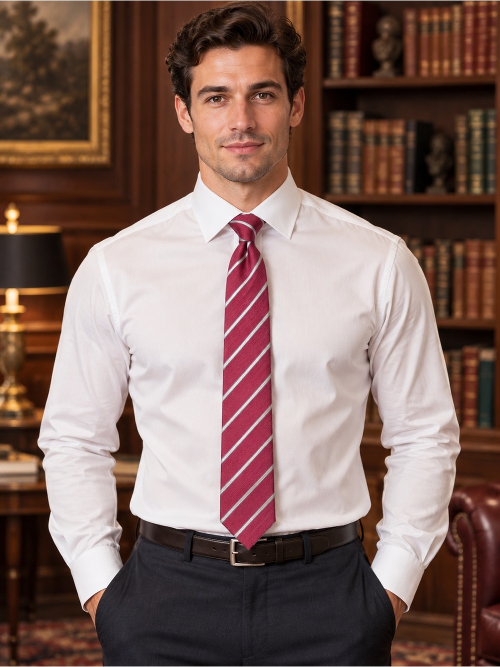 Sartorio by Kiton Napoli Silk Pink Regimental Tie